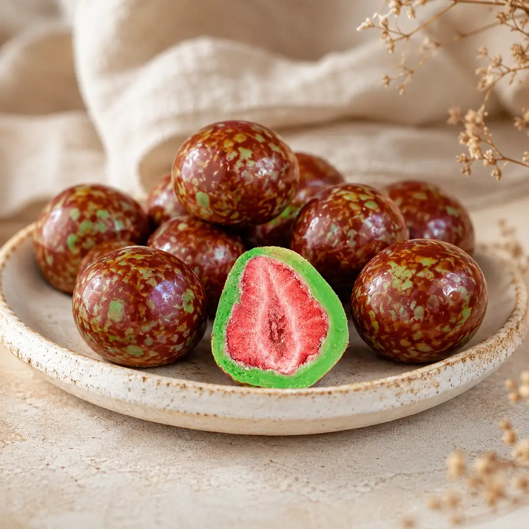 Karpuzlu Ve Çilek Dolgulu Meyve Küpü Draje