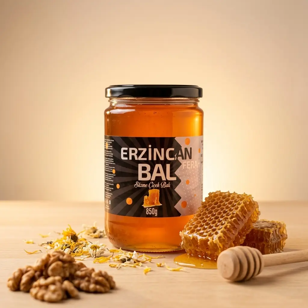 Erzincan Süzme Çiçek Balı (Cam Kase Hediyeli)