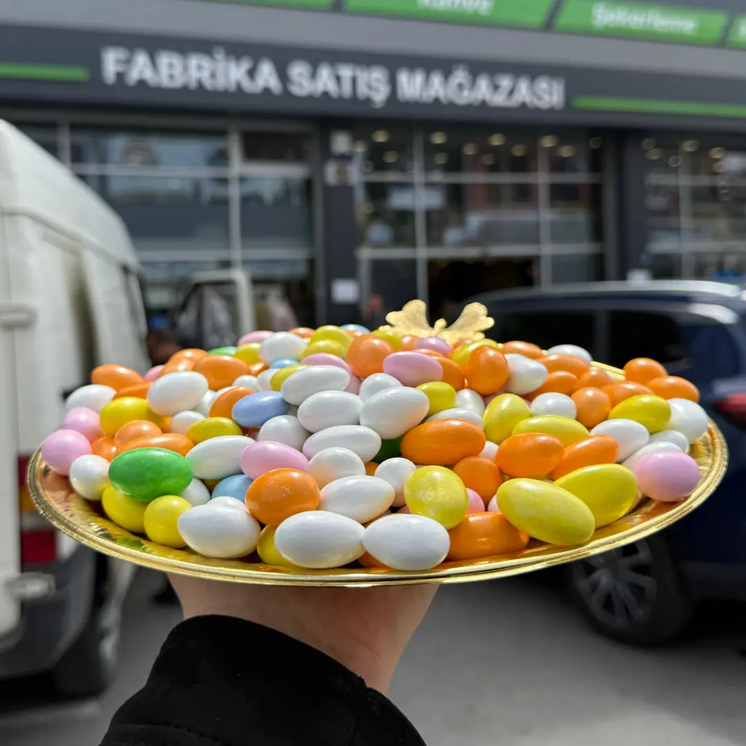 Çikolatalı Badem Draje Renkli