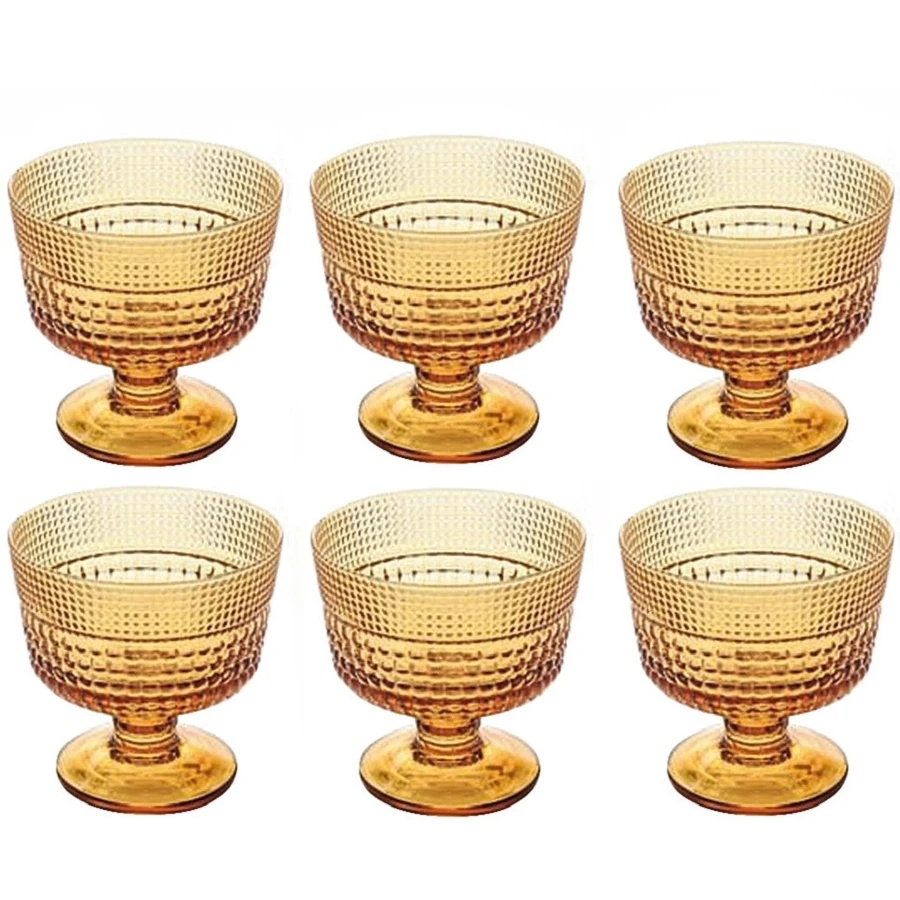 6 lı Ayaklı Kase (Amber)