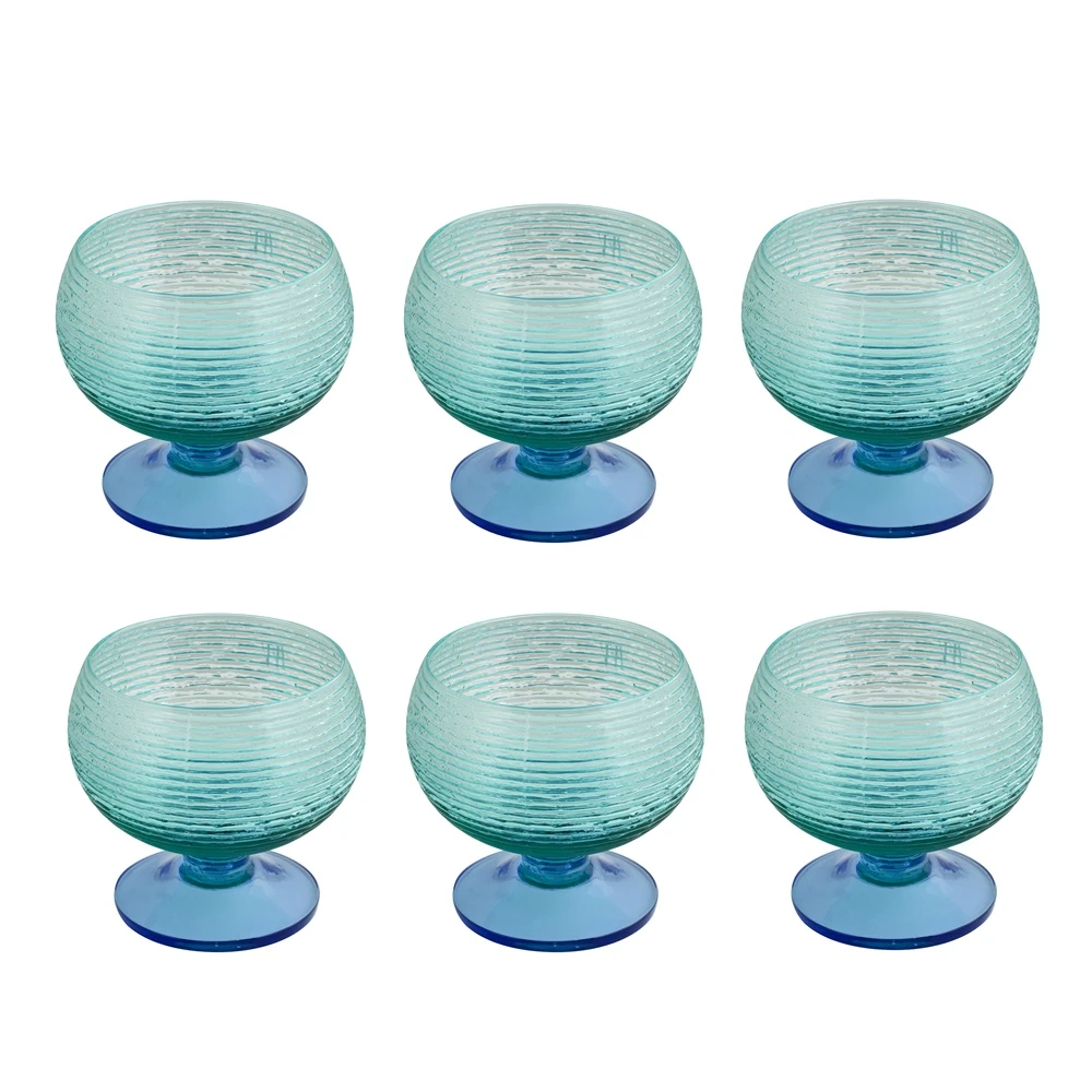 6 lı Ayaklı Kase (Turkuaz)