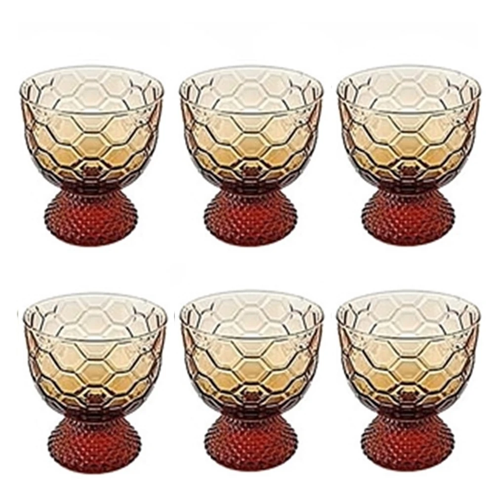 6 lı Ayaklı Kase (Amber)