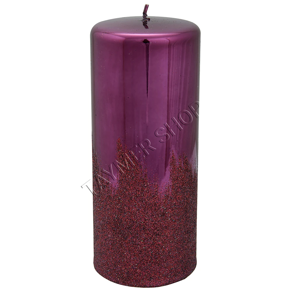 Metalik Mor, Mor Parıltılı Silindir Mum