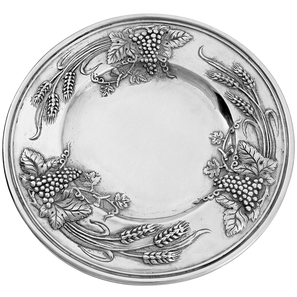 Ø 34 cm Üzüm Dekorlu Kalay Servis