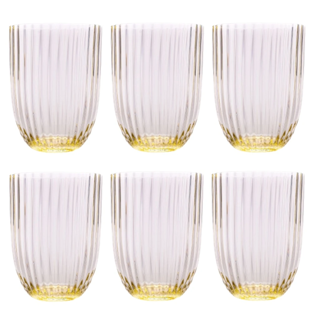 6 lı Su / Meşrubat Bardağı Limon Sarısı