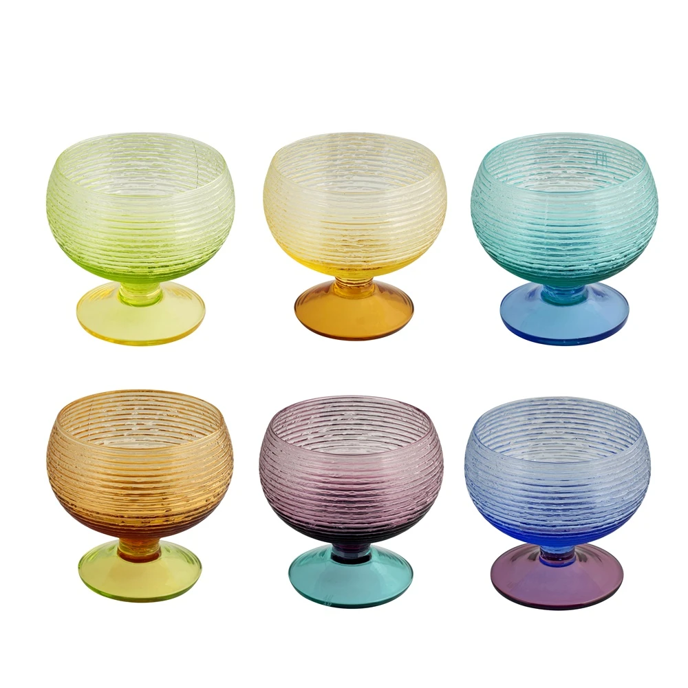 6 lı Ayaklı Kase (Renkli)