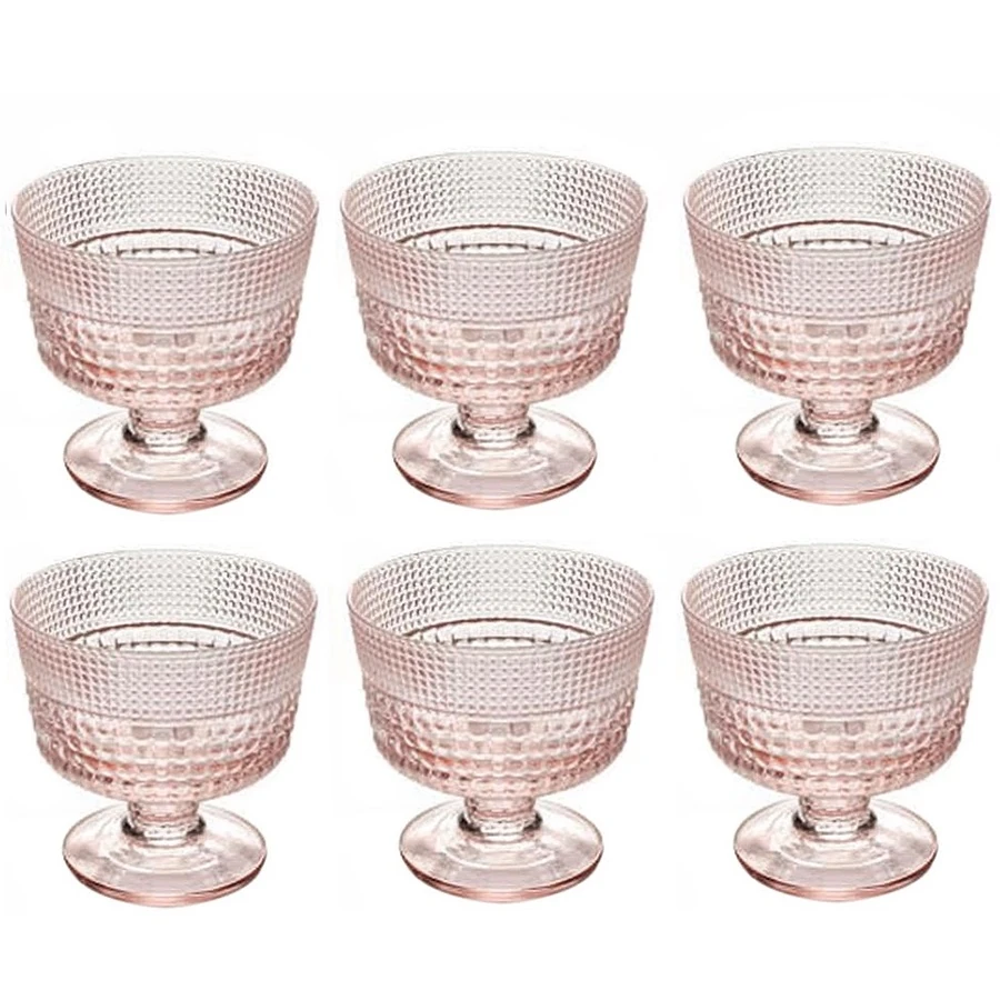 6 lı Ayaklı Kase (Pembe)