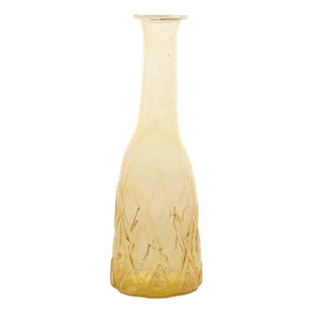 18x8 cm Cam Vazo (Sarı)