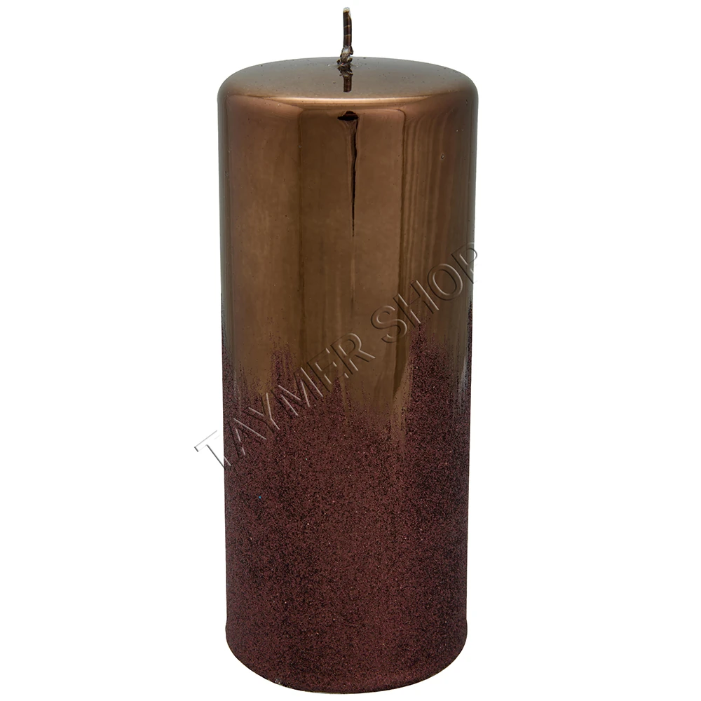 Metalik Kestane, Kahverengi Parıltılı Silindir Mum