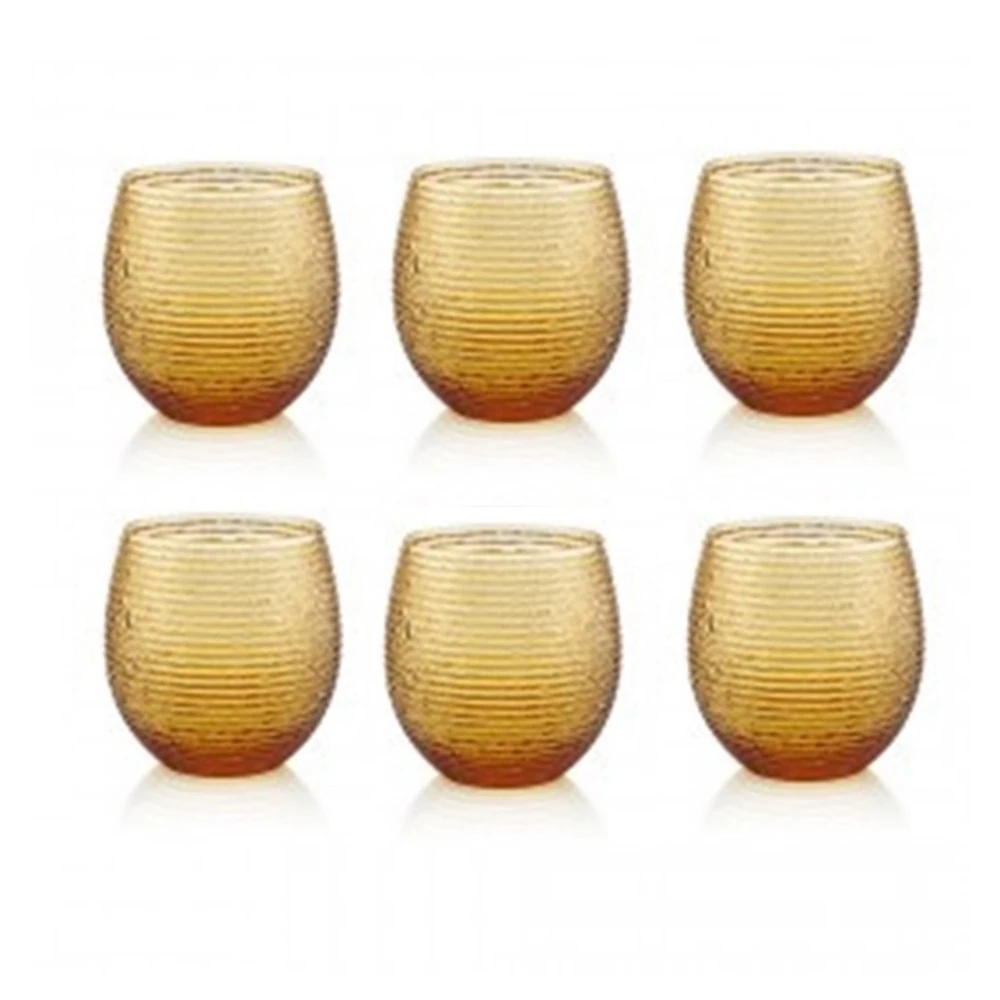 6 lı Su / Meşrubat Bardağı (Amber)
