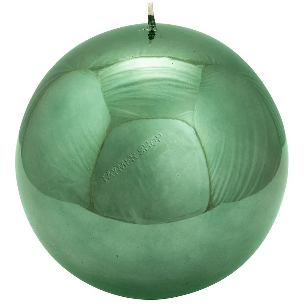Çam Yeşili Metalik Top Mum