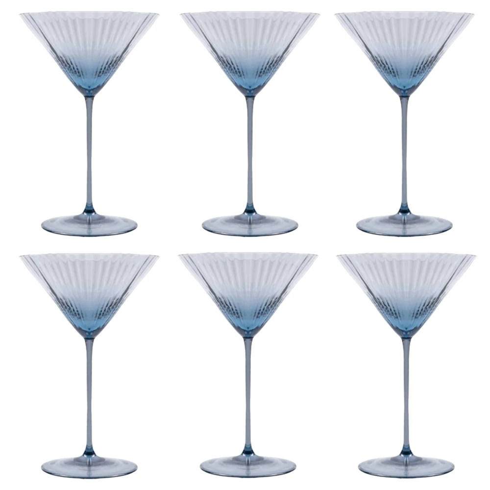 6 lı Martini Bardağı Duman Mavisi