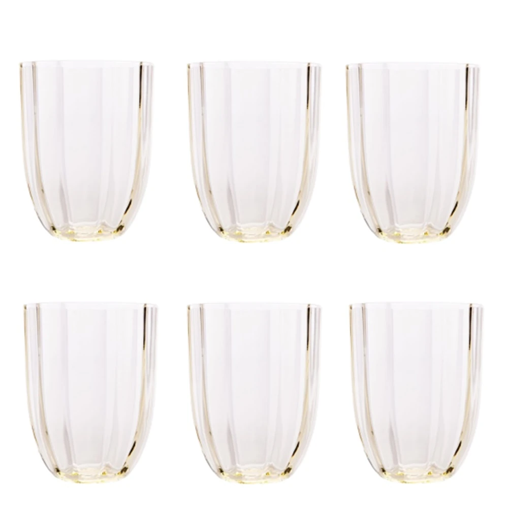 6 lı Su / Meşrubat Bardağı Limon Sarısı