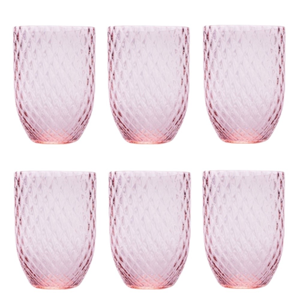 6 lı Su / Meşrubat Bardağı Pembe