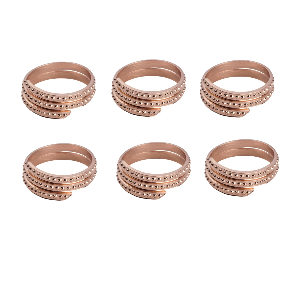 6 lı Bakır Kaplama Peçete Halkası