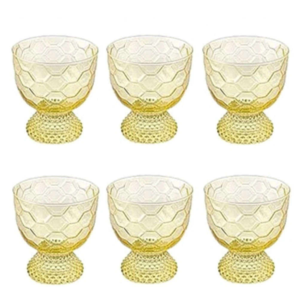 6 lı Ayaklı Kase (Sarı)