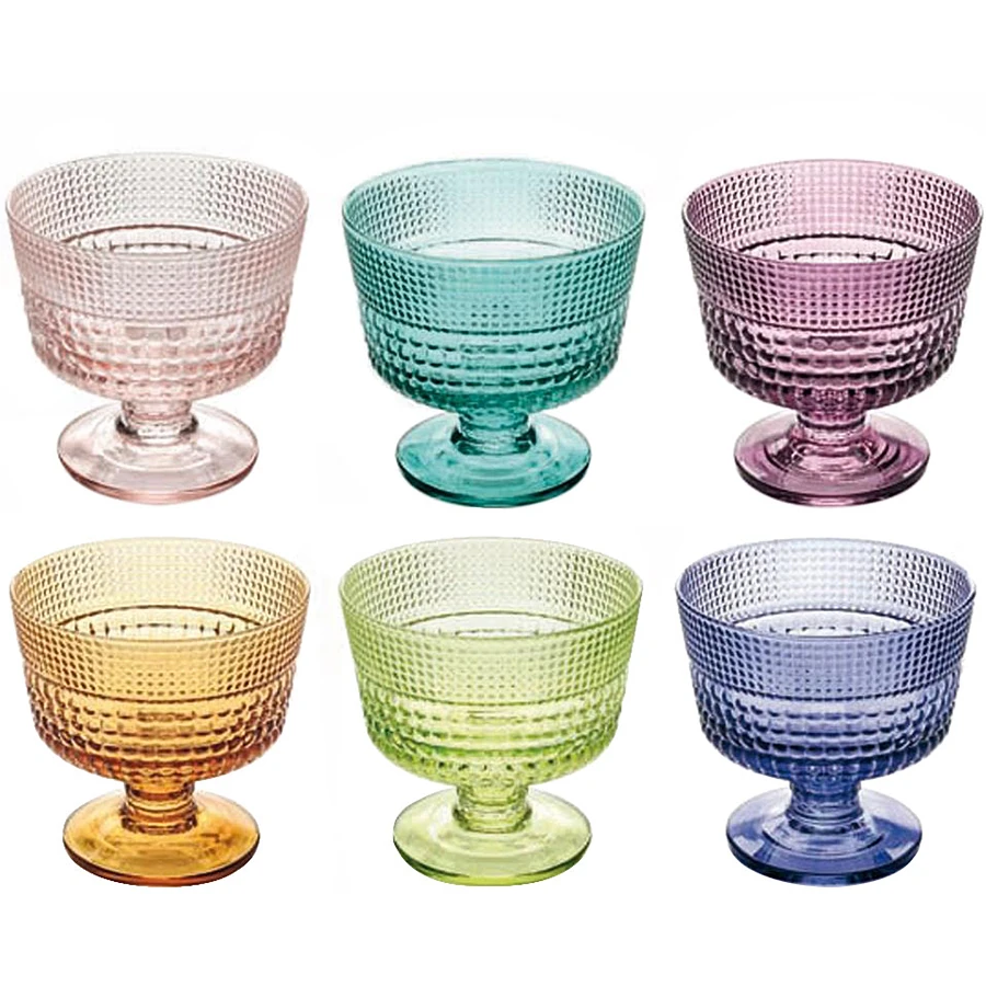 6 lı Ayaklı Kase (Renkli)