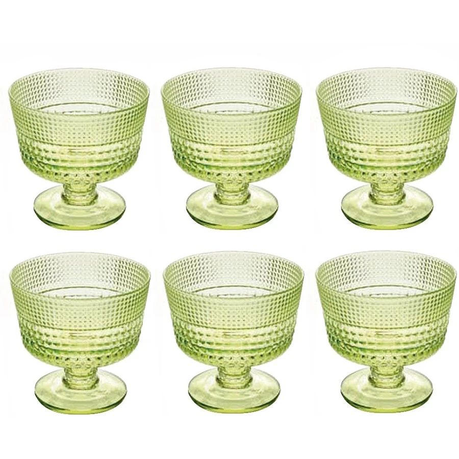 6 lı Ayaklı Kase (Yeşil)