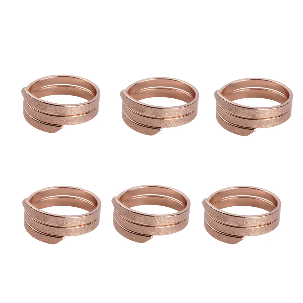 6 lı Bakır Kaplama Peçete Halkası