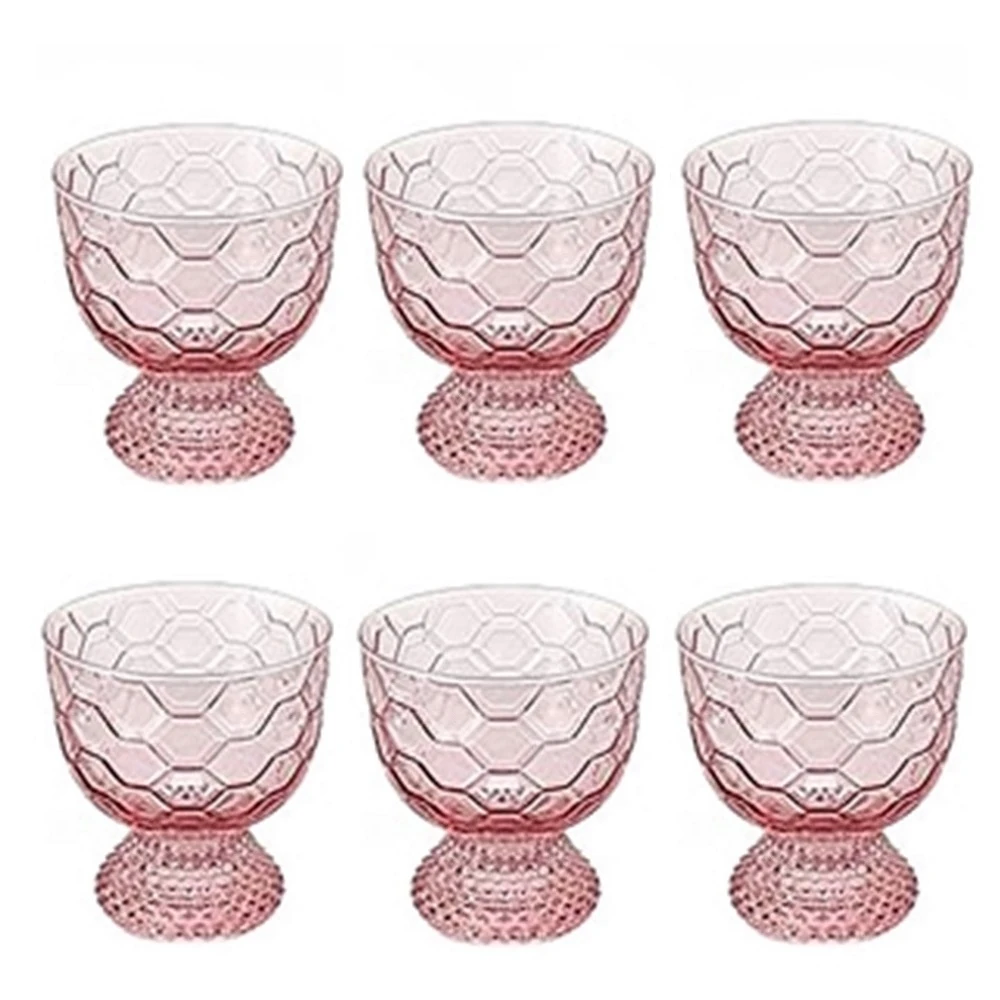 6 lı Ayaklı Kase (Pembe)