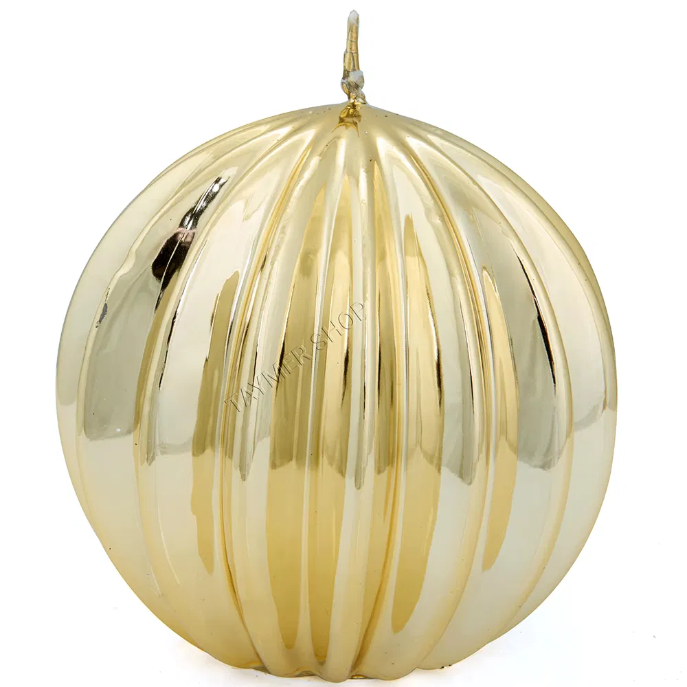 Metalik Altın Top Mum