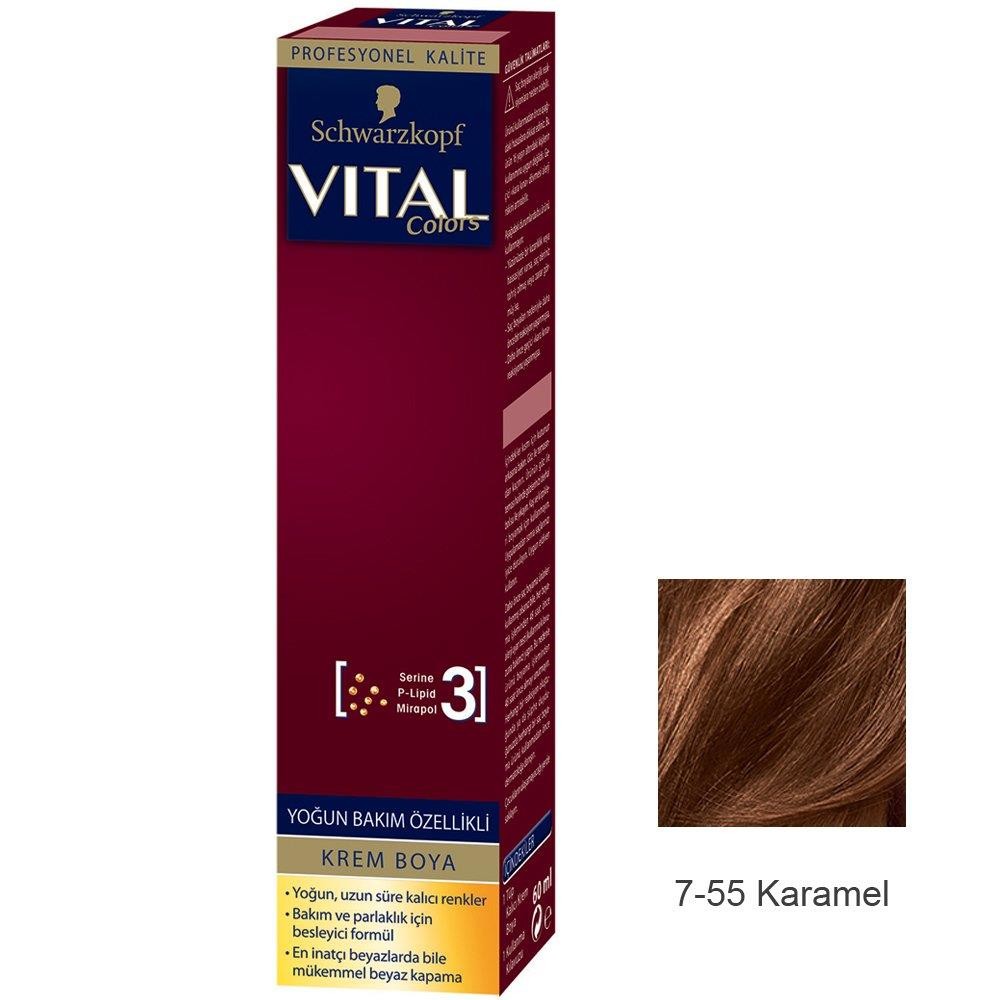 Colors Krem Saç Boyası 7-55 Karamel - 60 ml