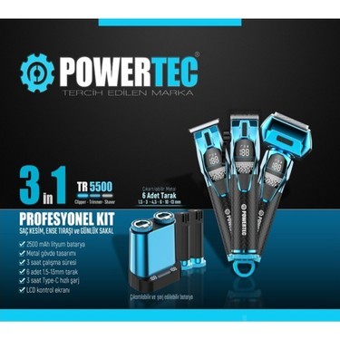 Powertec Tr-5500 3+1 Traş Makinesi