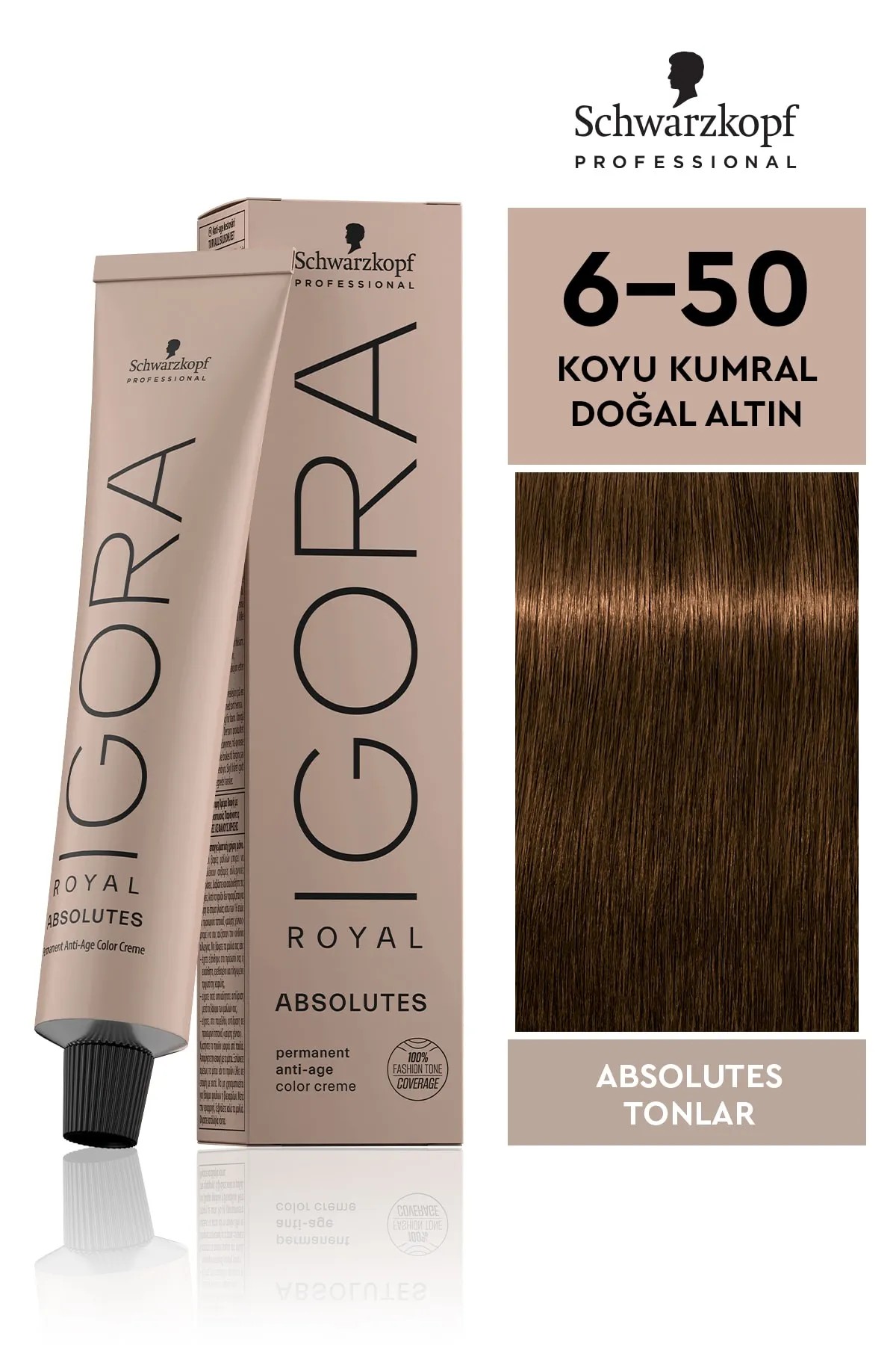 Schwarzkopf Igora Royal Absolutes Saç Boyası 6-50 Koyu Kumral Doğal Altın 60 ml