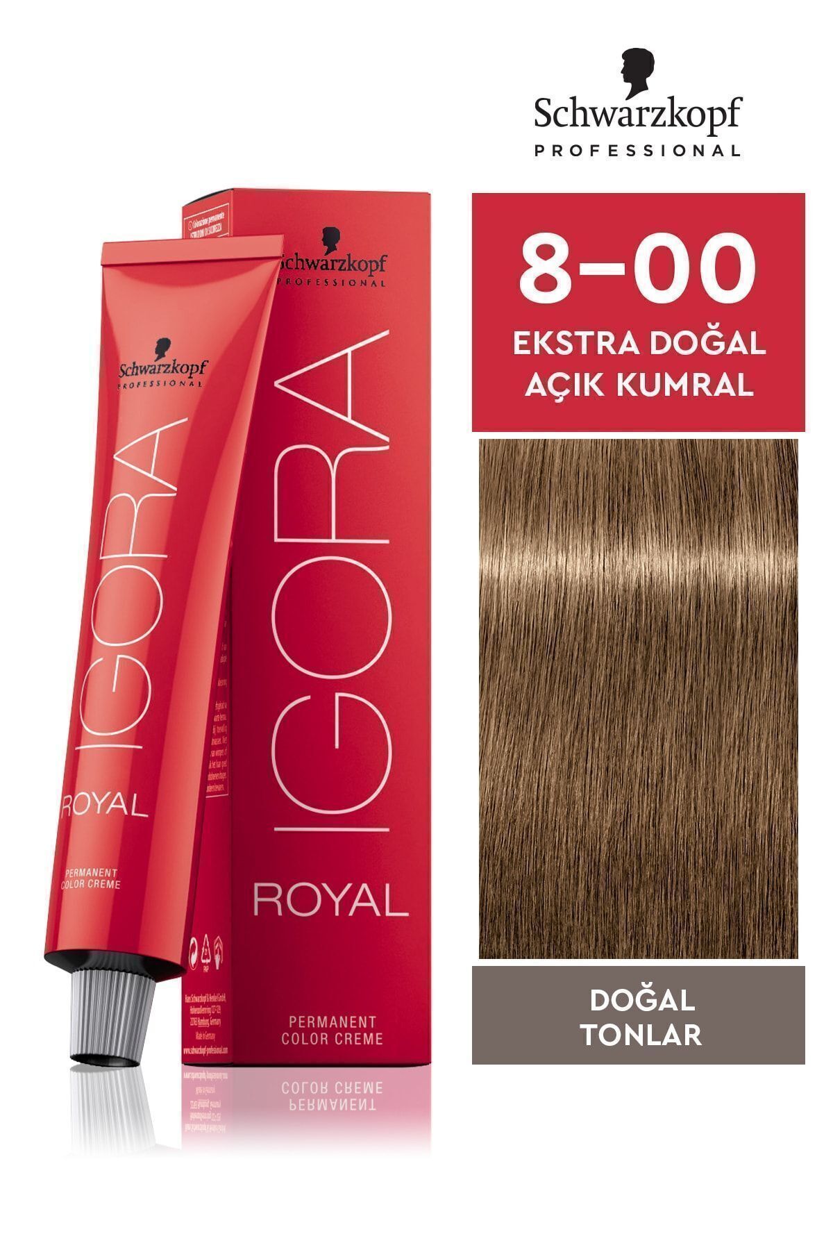 Royal Doğal Tonlar 8-00 Ekstra Doğal Açık Kumral Saç Boyası 60ml