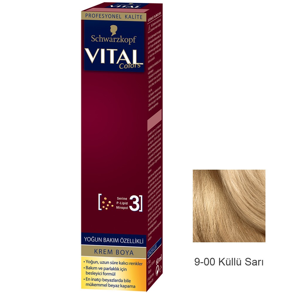 Colors Krem Saç Boyası 9-00 Küllü Sarı- 60 ml