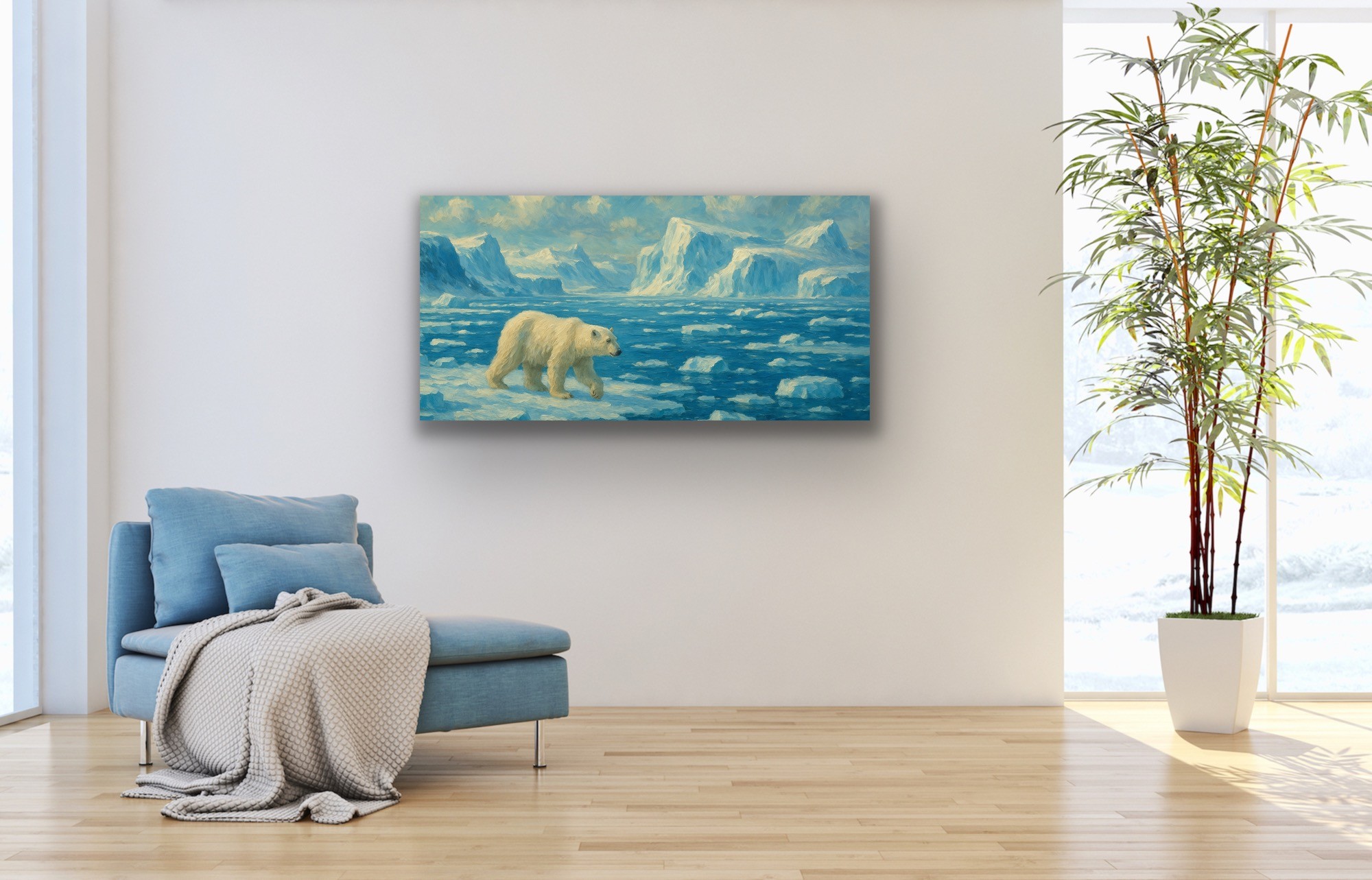 Yalnız Kutup Ayısı 60x120cm