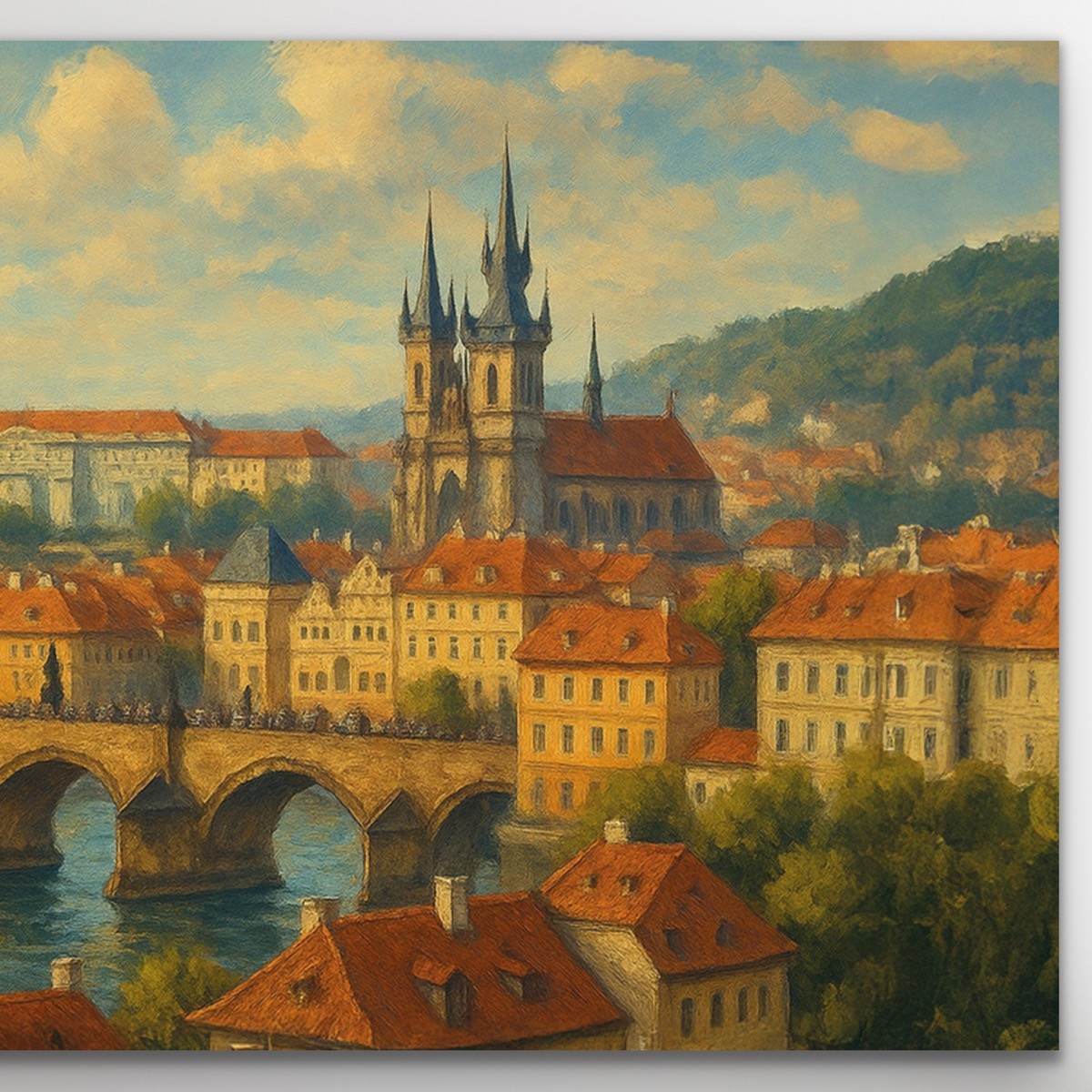 Prag Şehir Manzarası 60x120cm