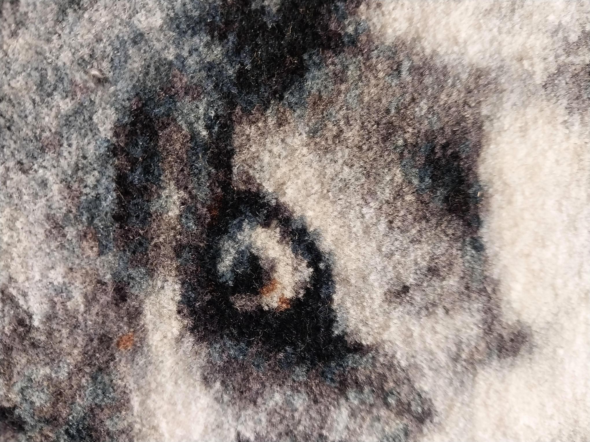 İran El Dokuması Tablo Halı 40x55cm - Tek Kurt