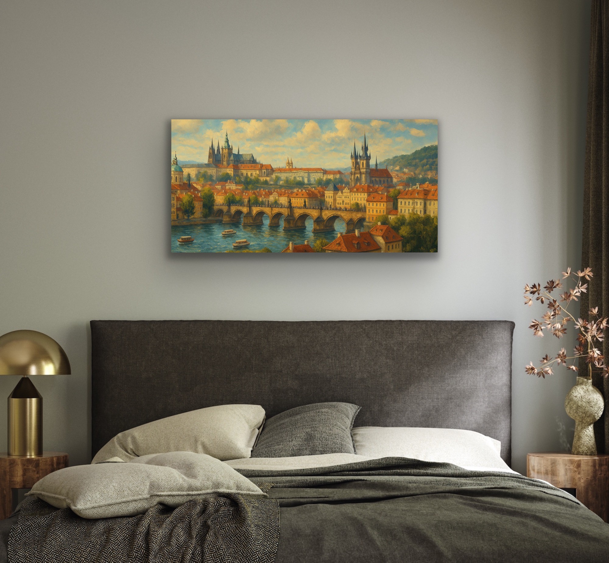 Prag Şehir Manzarası 60x120cm