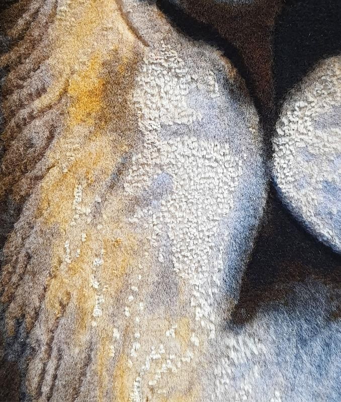 İran El Dokuması Tablo Halı 66x86cm - Aslan