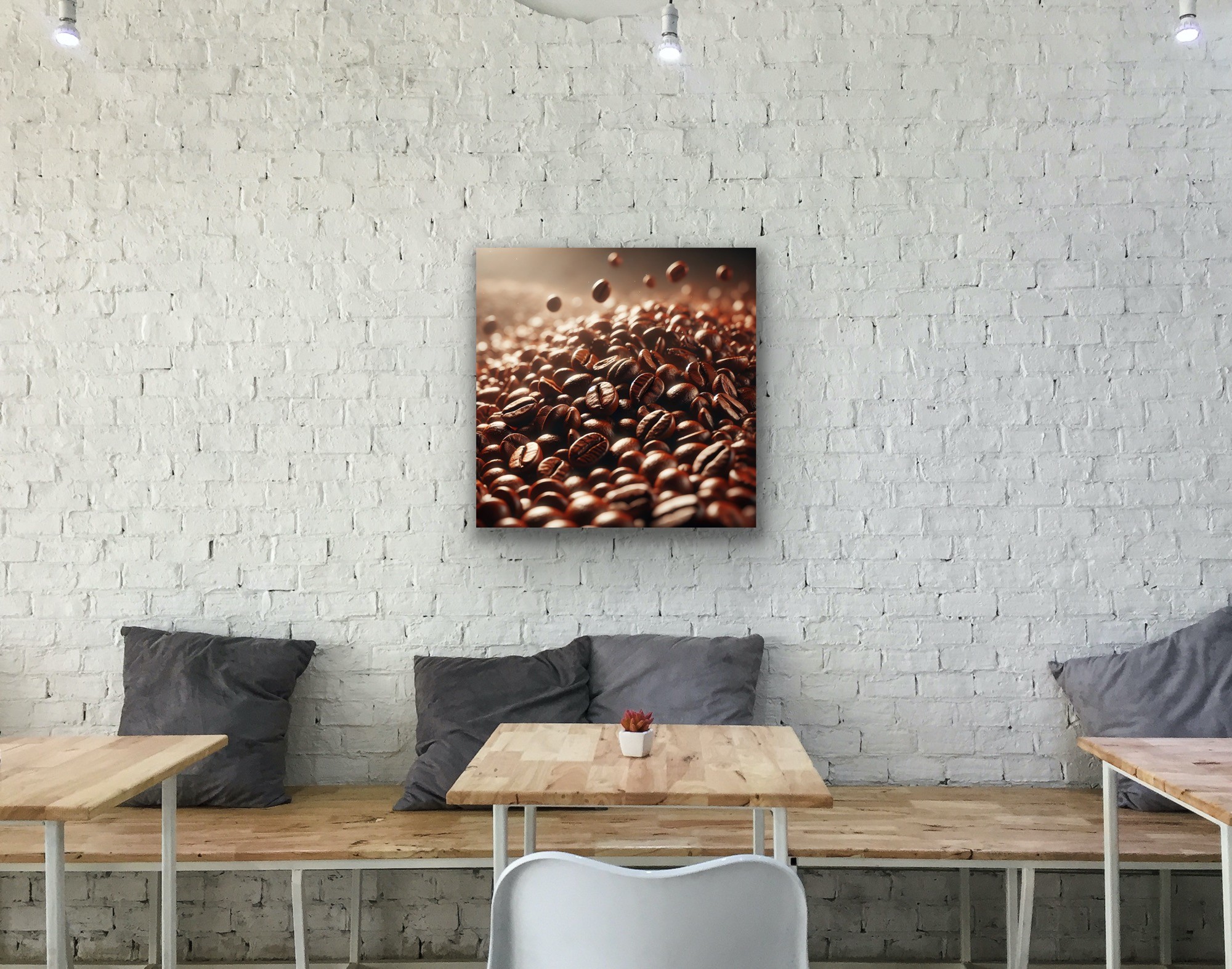 Kahve Çekirdekleri Kanvas Tablo 90X90cm image
