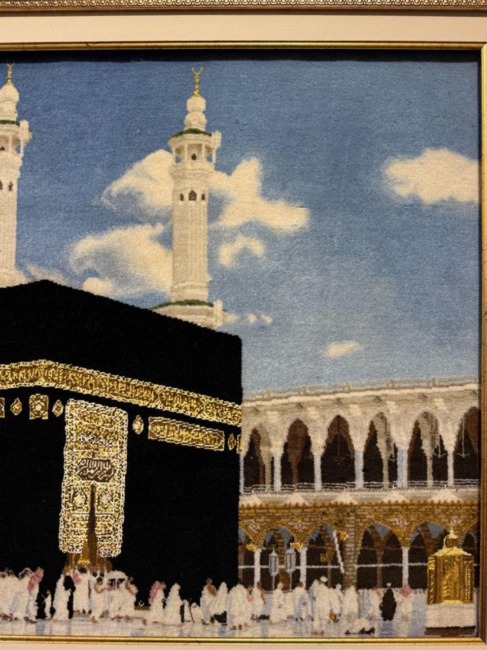 İran El Dokuması Tablo Halı 65x79cm - Kabe