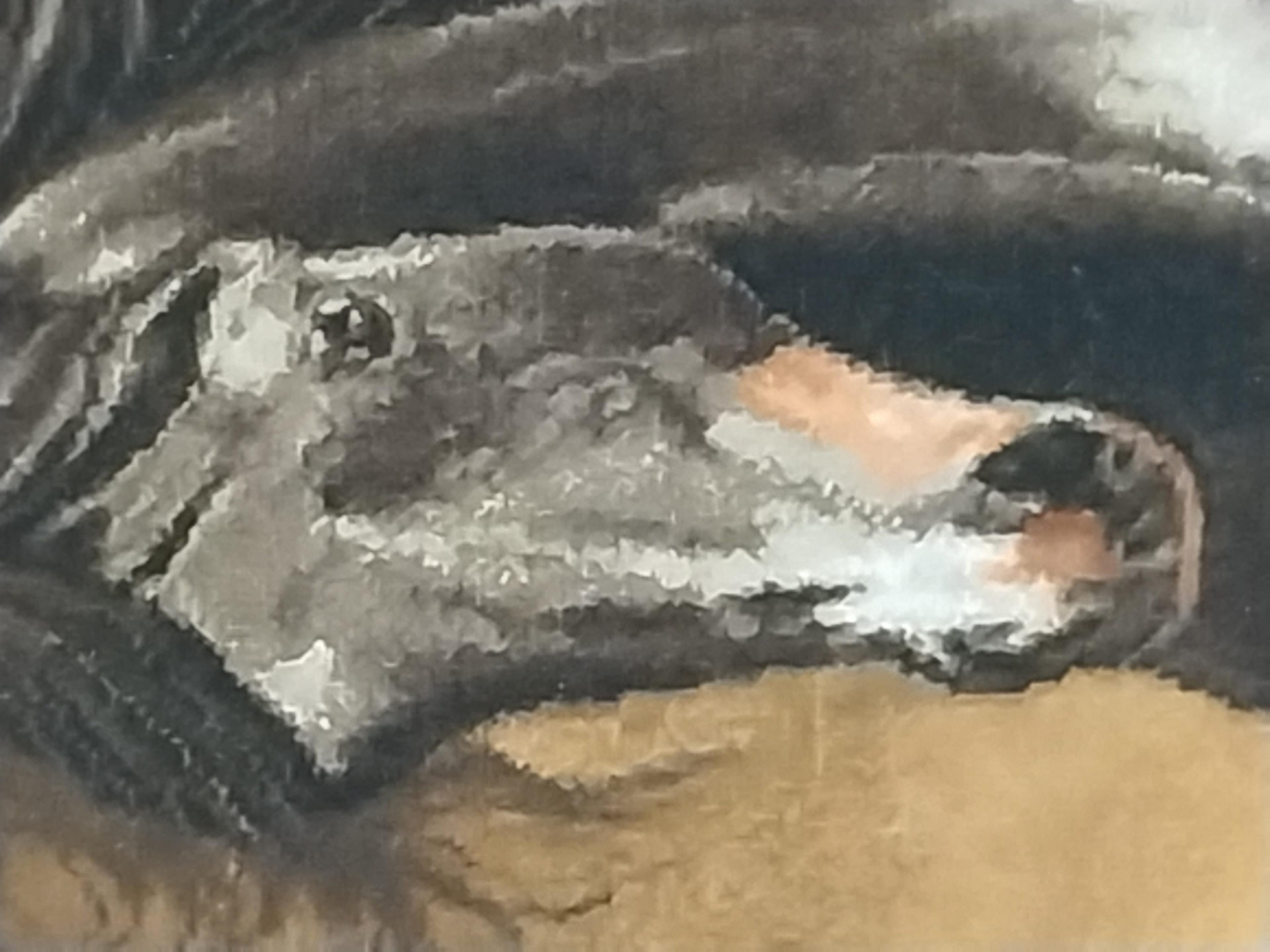 İran El Dokuması Tablo Halı 59x76cm - Koşan At