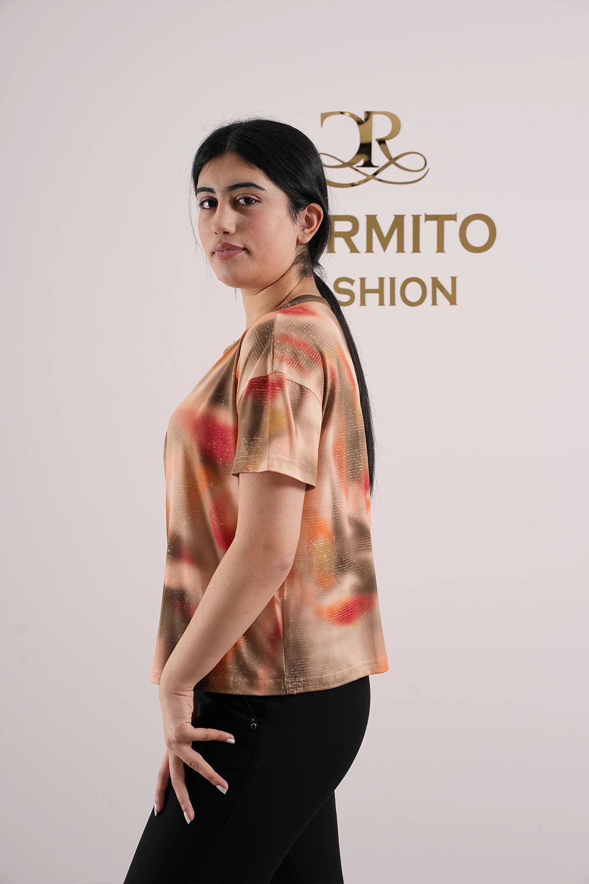 Kadın Klasik Midi Boy Oversize T-Shirt 1027