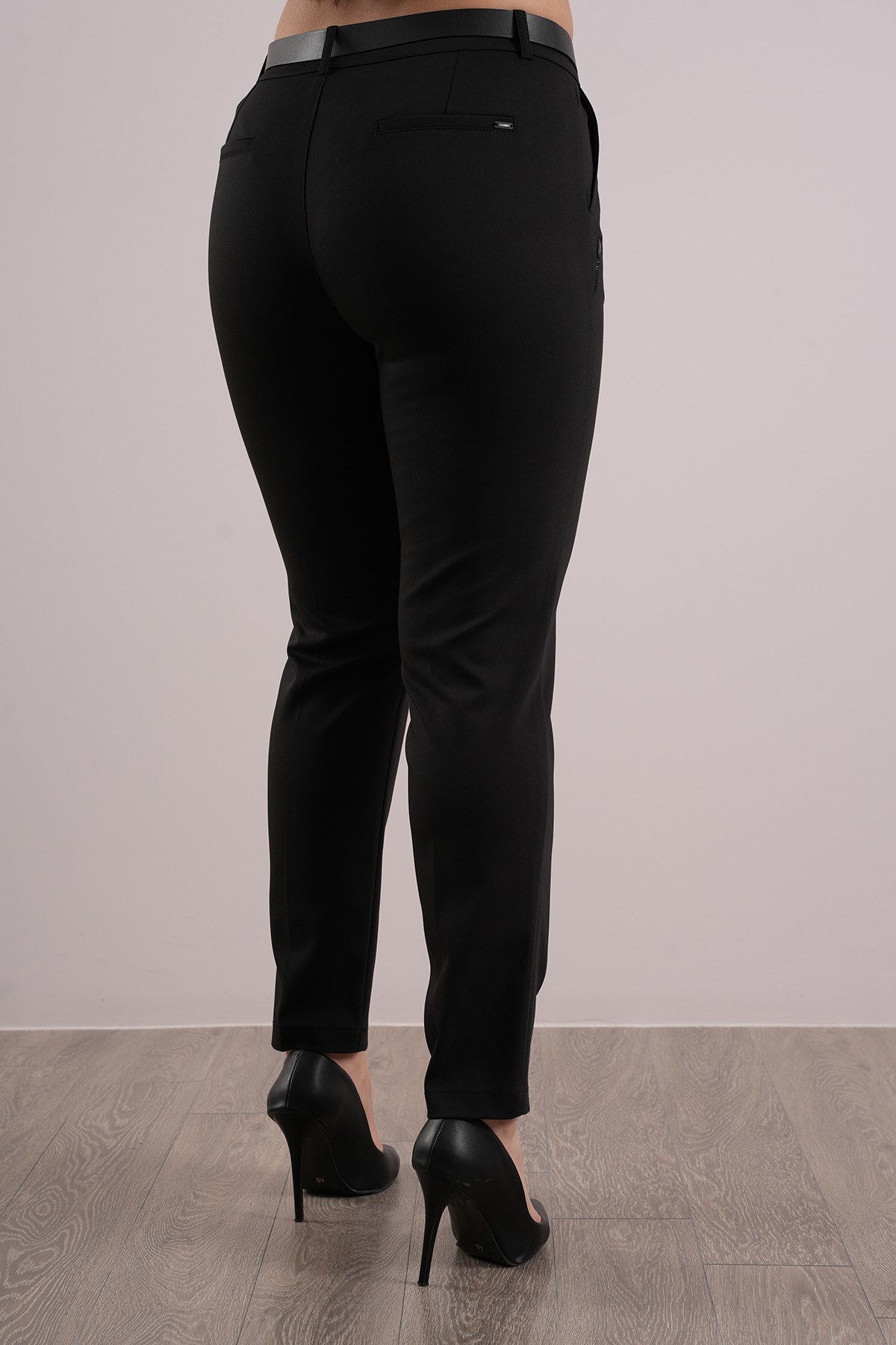 Kadın Likralı Mom Kumaş Pantolon 10447