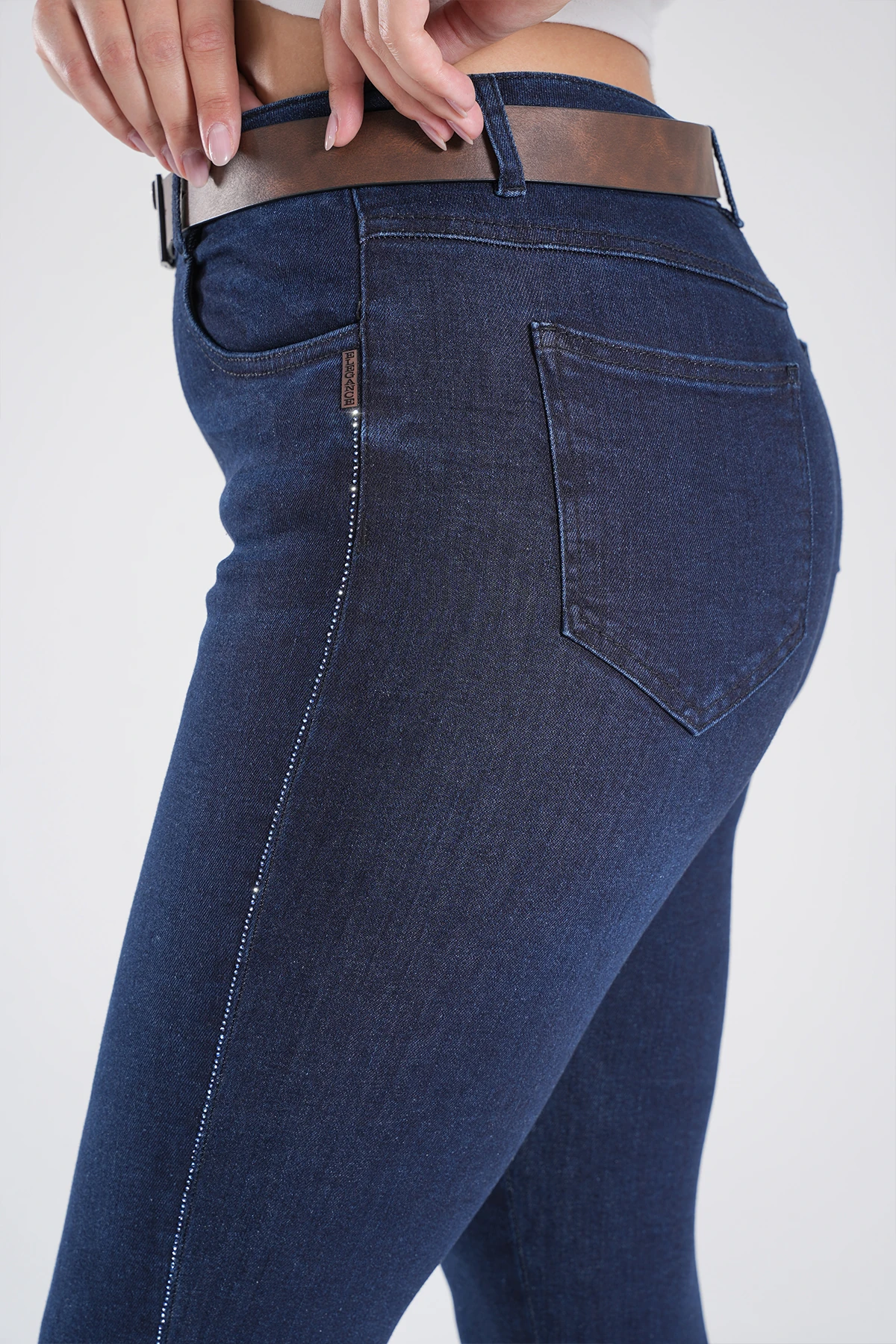 Kadın Ön Paça Kısa Dar Paça Jean Pantolon 10558