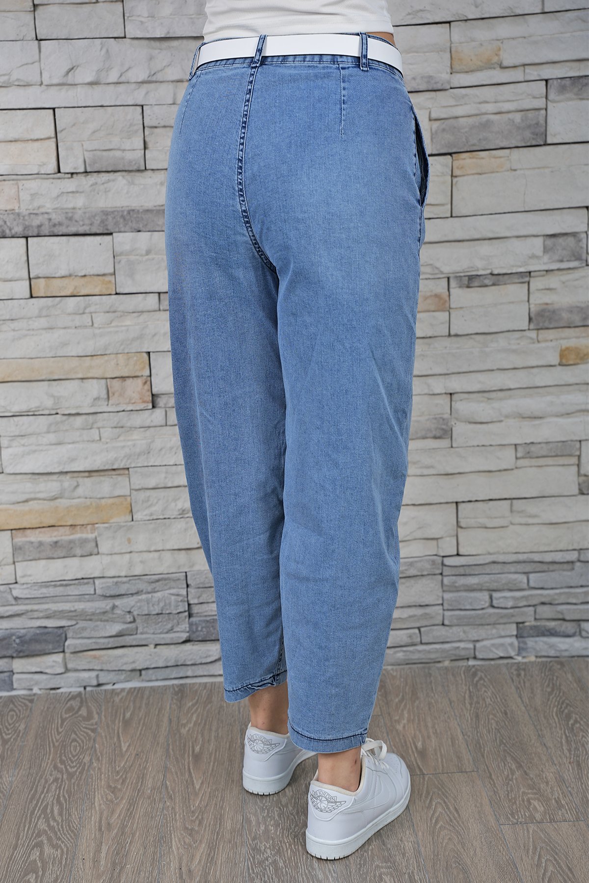 Kadın Likralı Balon Fit Mom Pantolon 10461