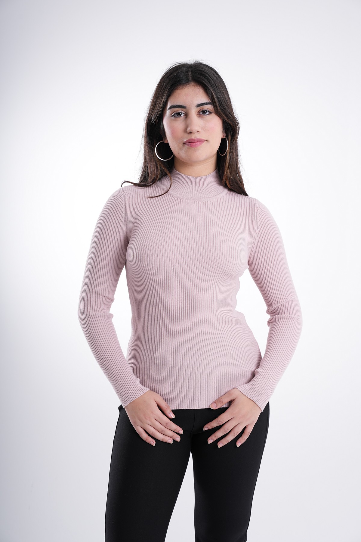 Balıkçı Yaka Likralı Kadın Triko 7458