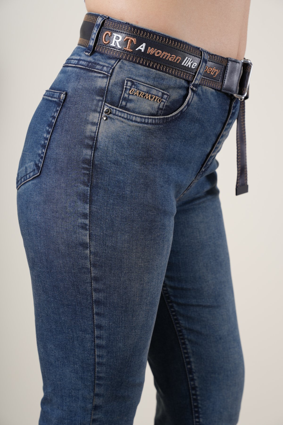 Kadın Likralı Dar Paça Jean Pantolon 10427