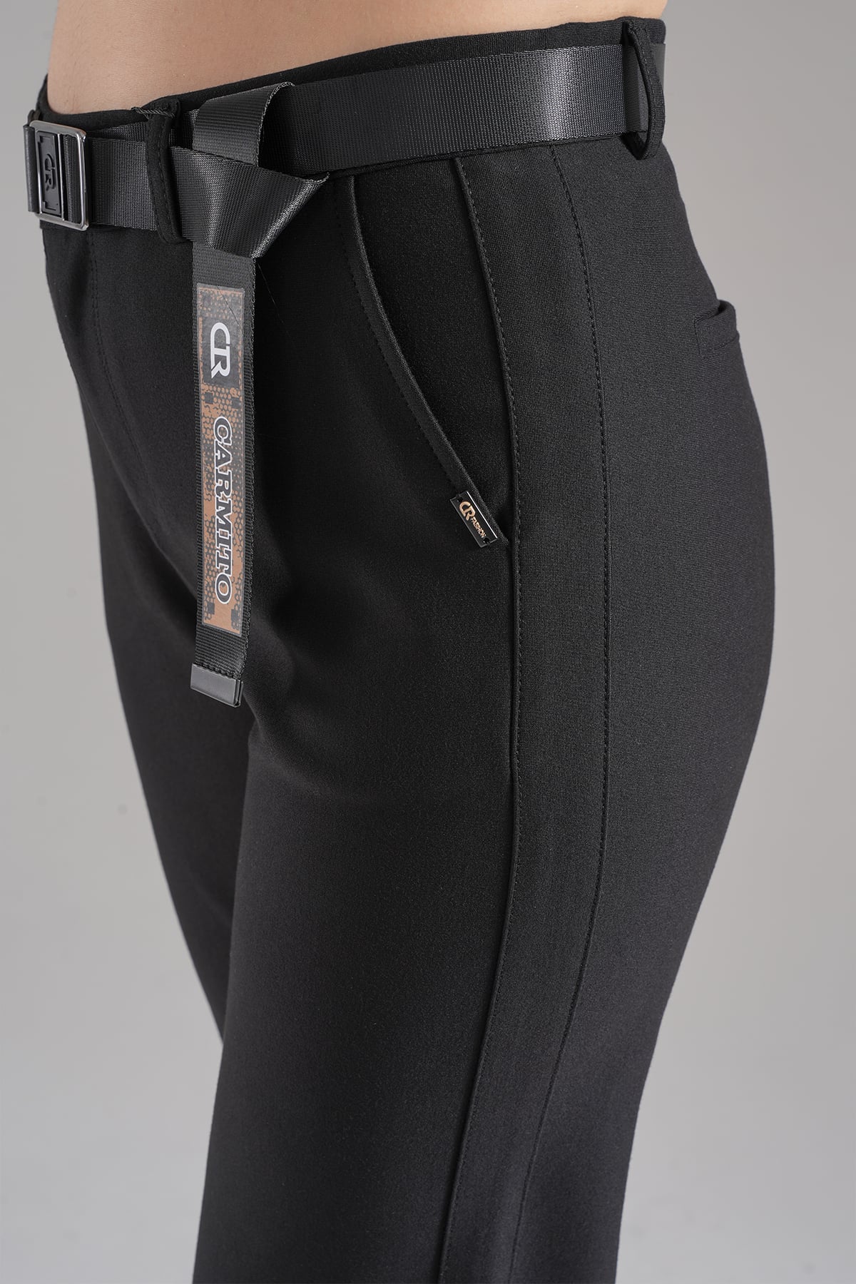Kadın Bel Ve Paça Lastik Detalı Mom Jogger Örme Pantolon 10628