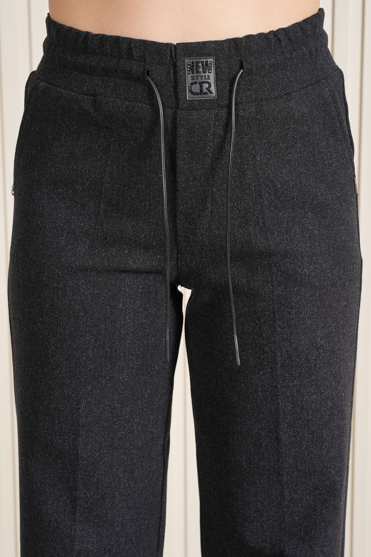 Kadın Bel Ribanalı Kaşe Kumaş Palazzo Pantolon 10670