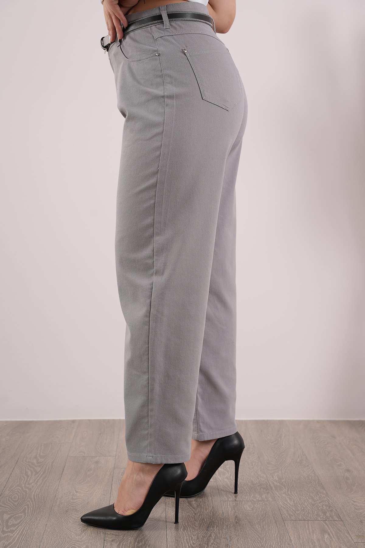 Kadın Likralı Mom Yazlık Slim Pantolon 10478