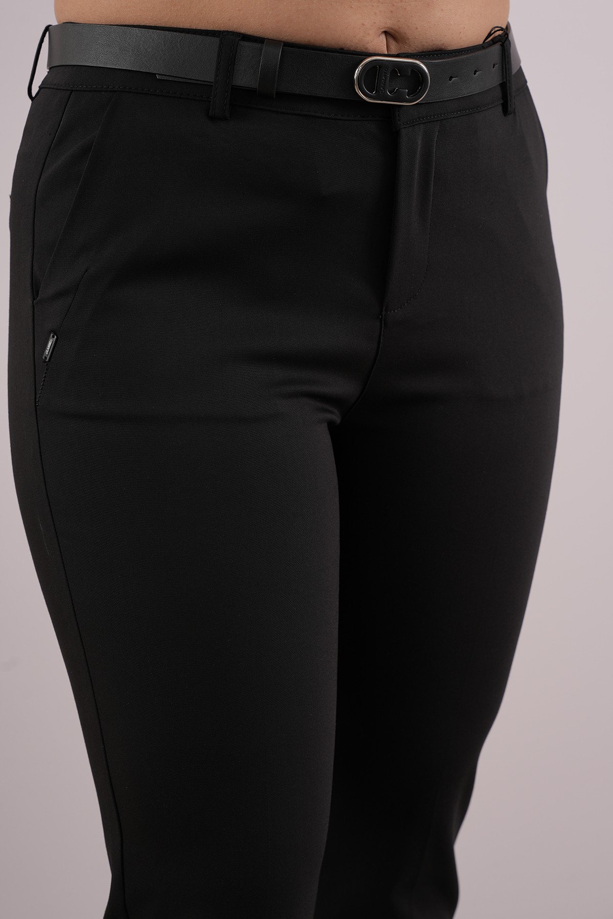 Kadın Likralı Mom Kumaş Pantolon 10447