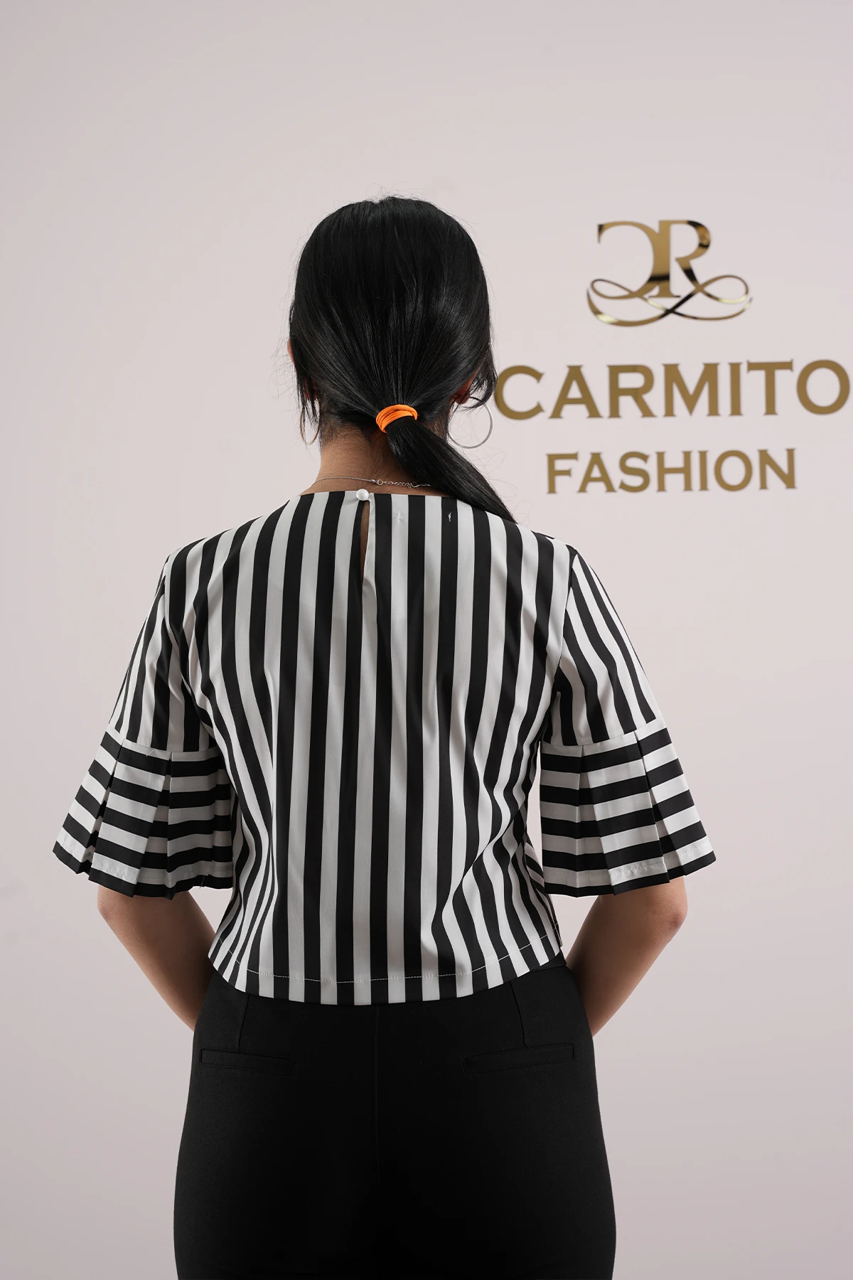 Kadın Midi Boy  Kol Fırfır Detaylı Gömlek 1004