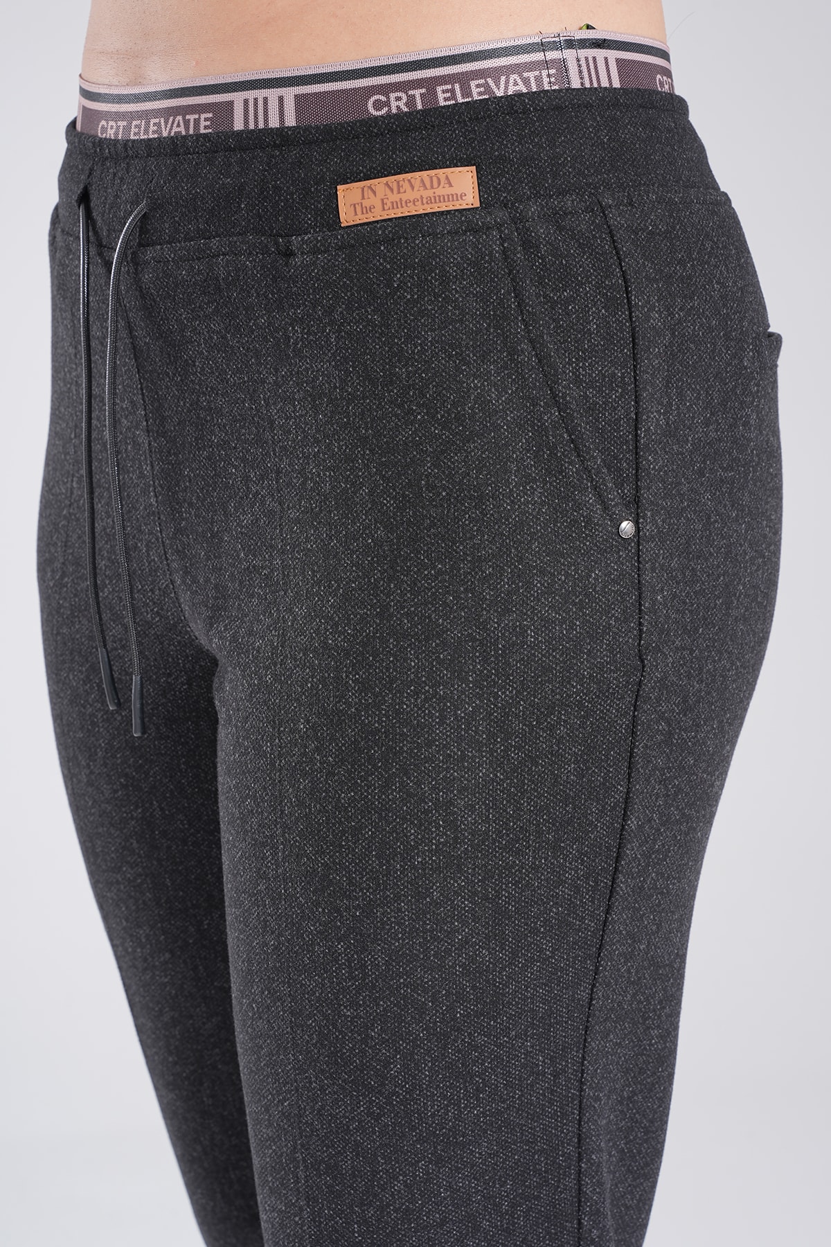 Kadın Bel Ve Paçası Özel Lastikli Jogger Mom Pantolon 10645
